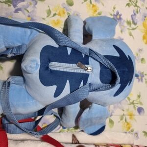 Blue Plush Shark Backpack with Navy Detail